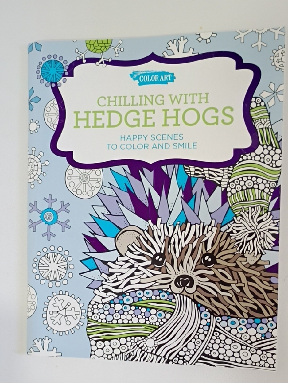 Color Art Chilling With Hedge Hogs Coloring Book - Blue, Purple, Green, Brown
